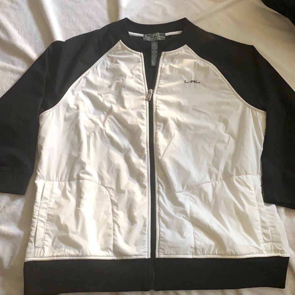 Black and white Jersey style jacket